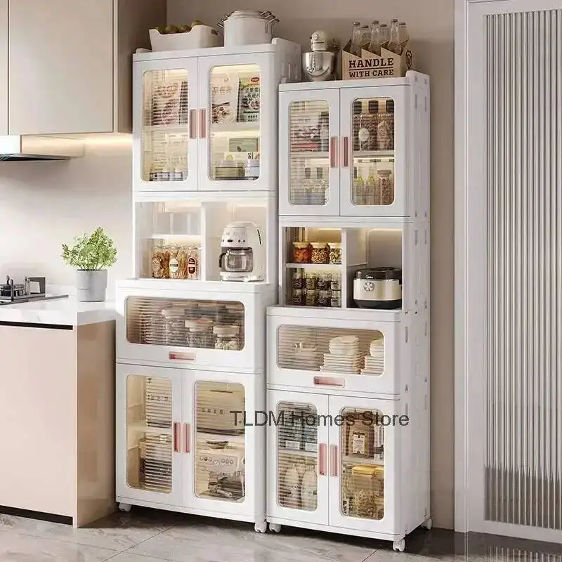 Kitchenware Kitchen Nordic Minimalist Cabinets Storage Household Floor-standing Cabinets Microwave Kitchen Oven Storage Cabinet