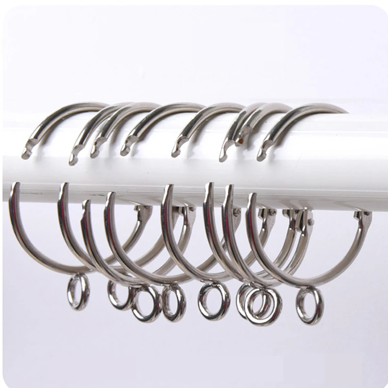 10Pcs 38MM Metal Curtain Rings Hanging Hooks for Curtains Rods Pole Voile Heavy Duty Rings