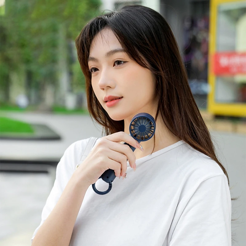 USB Charging Strong Wind Portable Desktop Outdoor Fan Camping Fan Easy Carrying Blue