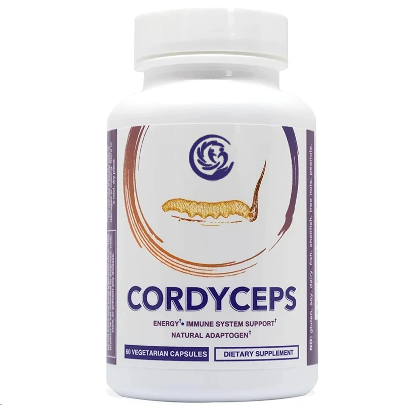 Pure Cordyceps Mushroom Capsules, 500mg, 60 capsules, immune support, non GMO, vegetarian, ketogenic friendly, gluten free