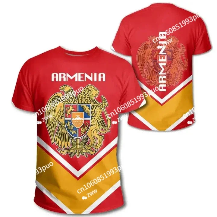 ARMENIA Men T-shirt Street Aesthetic Armenian Nation Flag Am Clothes Hip Hop Tshirt Harajuku Gothic T Shirt