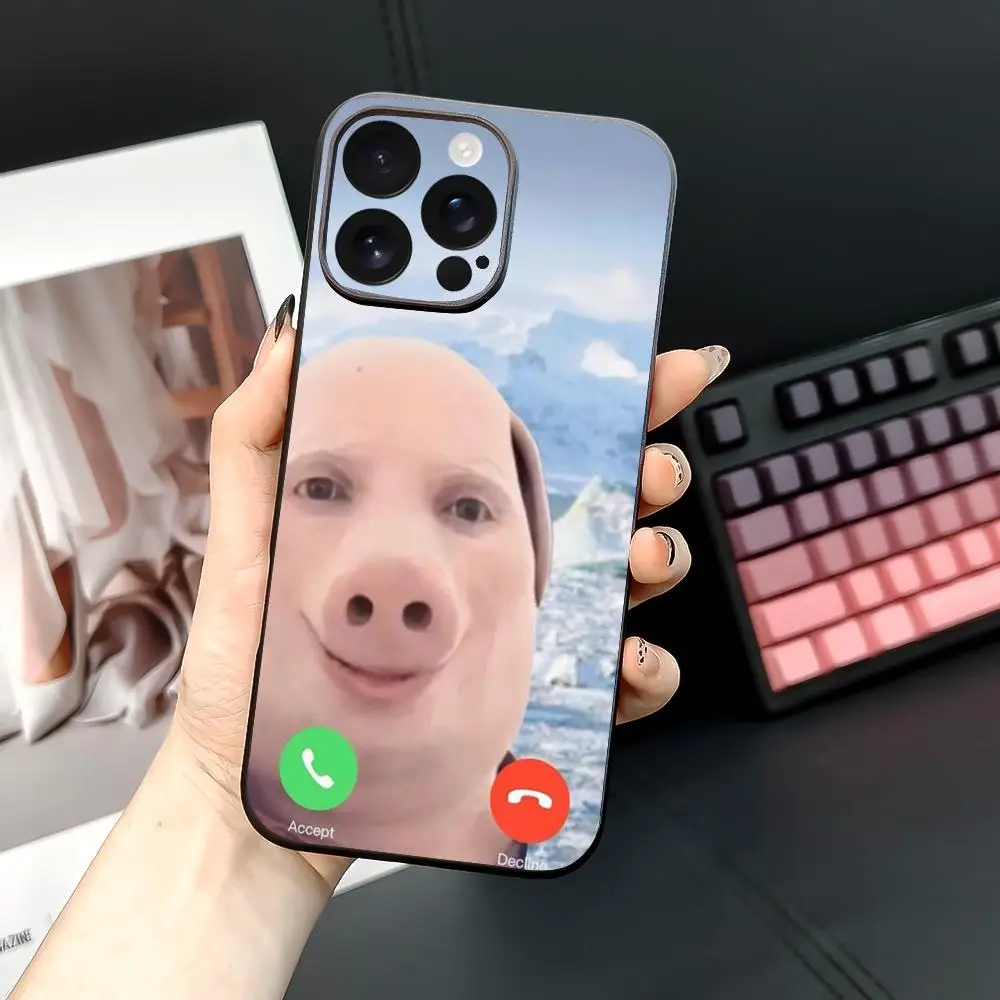 John Pork Is Calling Answer Call Handyhülle für iPhone 17 16 15 11 12 14 13 Pro Max Mini X XR 7 Plus 17E Stoßfeste Schutzhülle Fundas – Detail 4