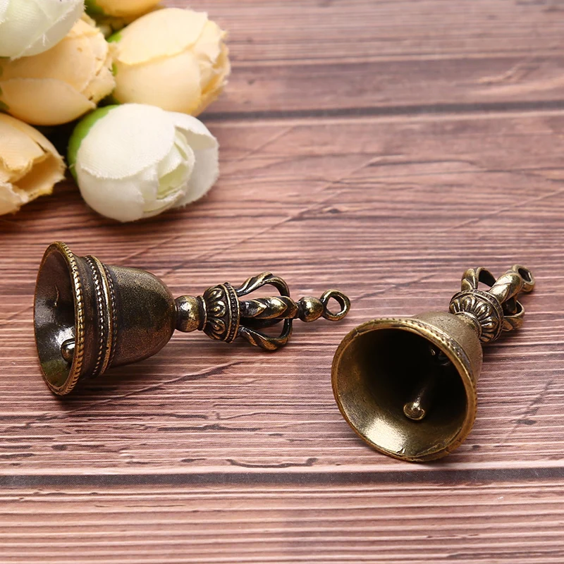 1pcs Demonic Bell Brass Handicraft Magic Bell Wind Bell Tibetan Bronze Bell Keychain Pendant