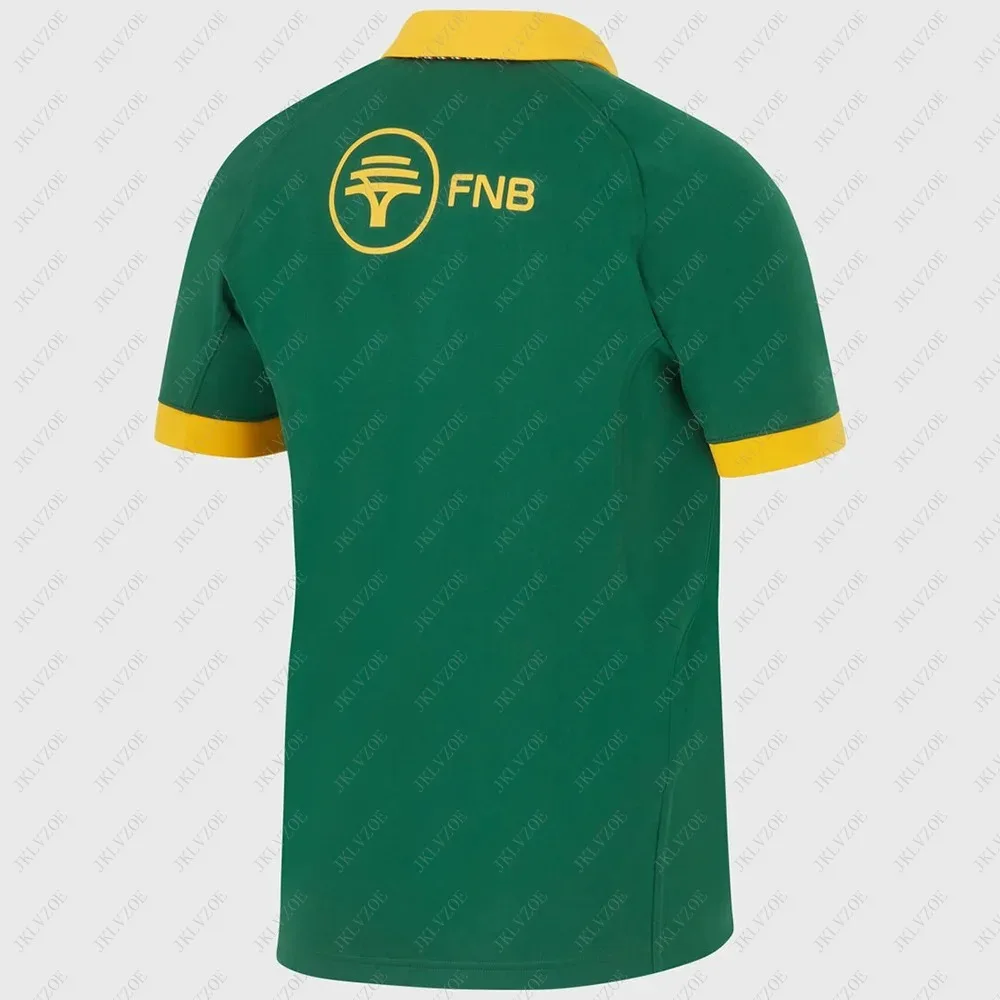 2024/25 Rugby Jersey Springboks Men's Home Adult Team Top Game Male T Shirt Tee Children Boys Girls Women Kids Train Male Polo