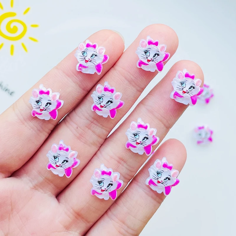 50 Pcs Mixed Resin Cartoon Charms Animal Fox Flat Back Ornament Jewelry Making Manicure Hairwear Accessorie