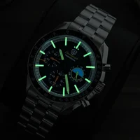Watchdives WD1863 New Multifunctional Quartz Watch Black VK63 Sports Chronograph Watch Bubble Sapphire Waterproof 100 Wristwatch photo 6