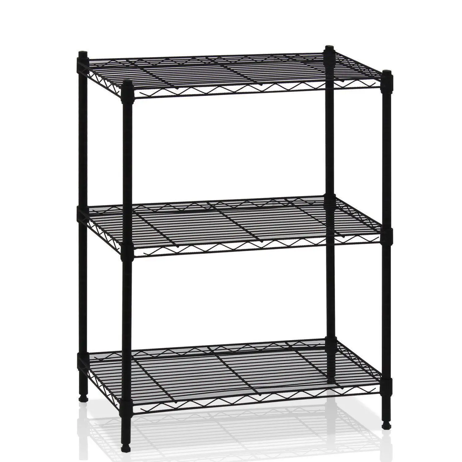 3 Layer Wire Shelving Rack Unit Storage Adjustable Metal Shelf Garage Organizer