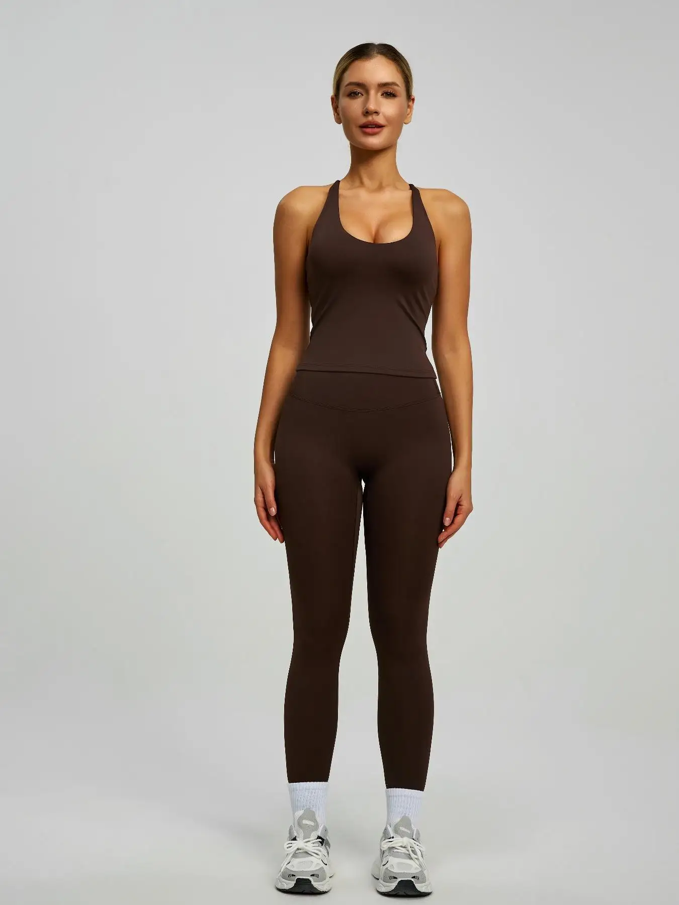 Women's High-Waisted Yoga Pants, Slim Fit Breathable Sportswear, Hidden Hip Lifting Design, All-Season Outdoor Running Gym Wear