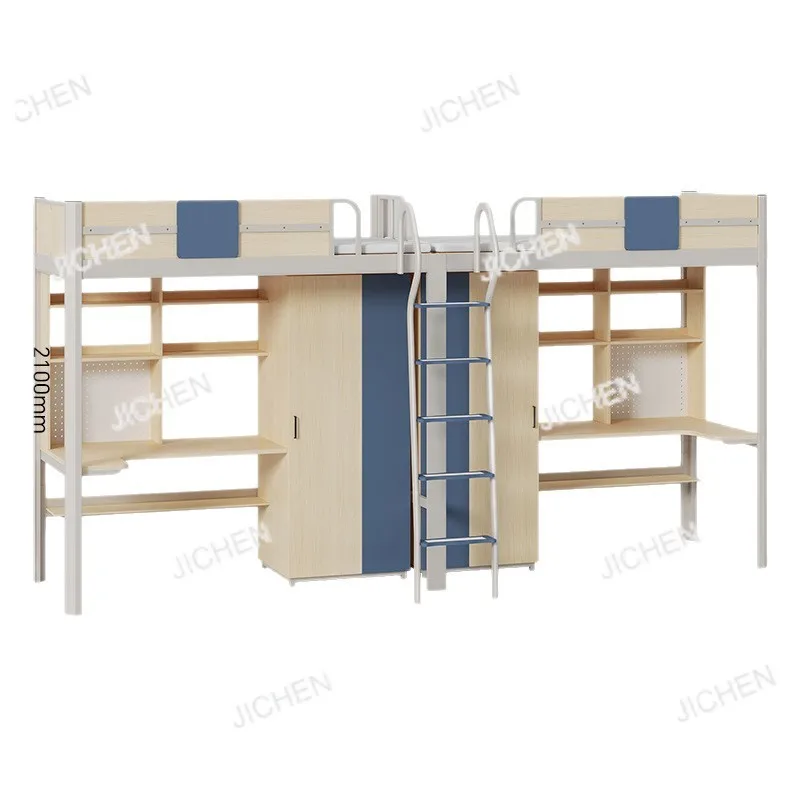 

Neu bed and table dormitory combination bed college student elevated bed sheet upper and lower bunk desk apartment small apartme
