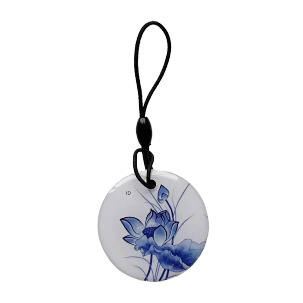 1Pcs EM4305 T5577 Rewritable 125Khz RFID Glue Dropping Epoxy Card Keychain Keys Ring Keyfob Cartoon Badge Fob Blank Tag