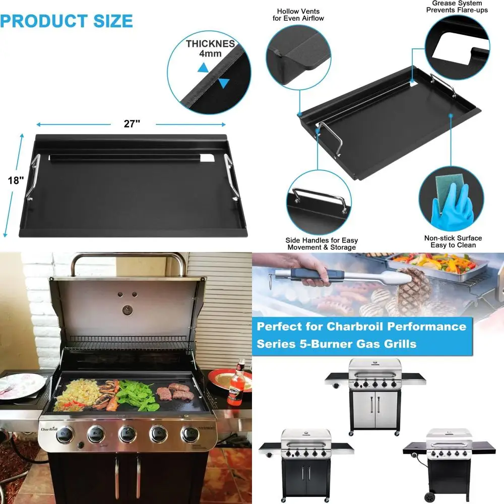 

Charbroil 5-Burner Flat Top Griddle Replacement for Models 463275517, 463243518, 463243519, 463275717, 463372017, 463348017