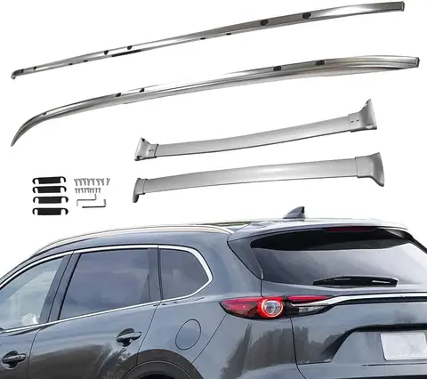 Roof Rail Rack Crossbars fit for Mazda CX-9 CX9 2016-2020 Cross Bars Aluminum Alloy Accessories