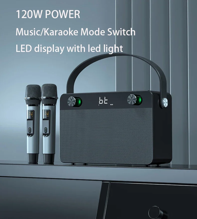 

2025 Dropshipping Products 2023 Portable Handle Karaoke Speaker Bluetooths Home Professional Audio Speaker With UHF Microphone