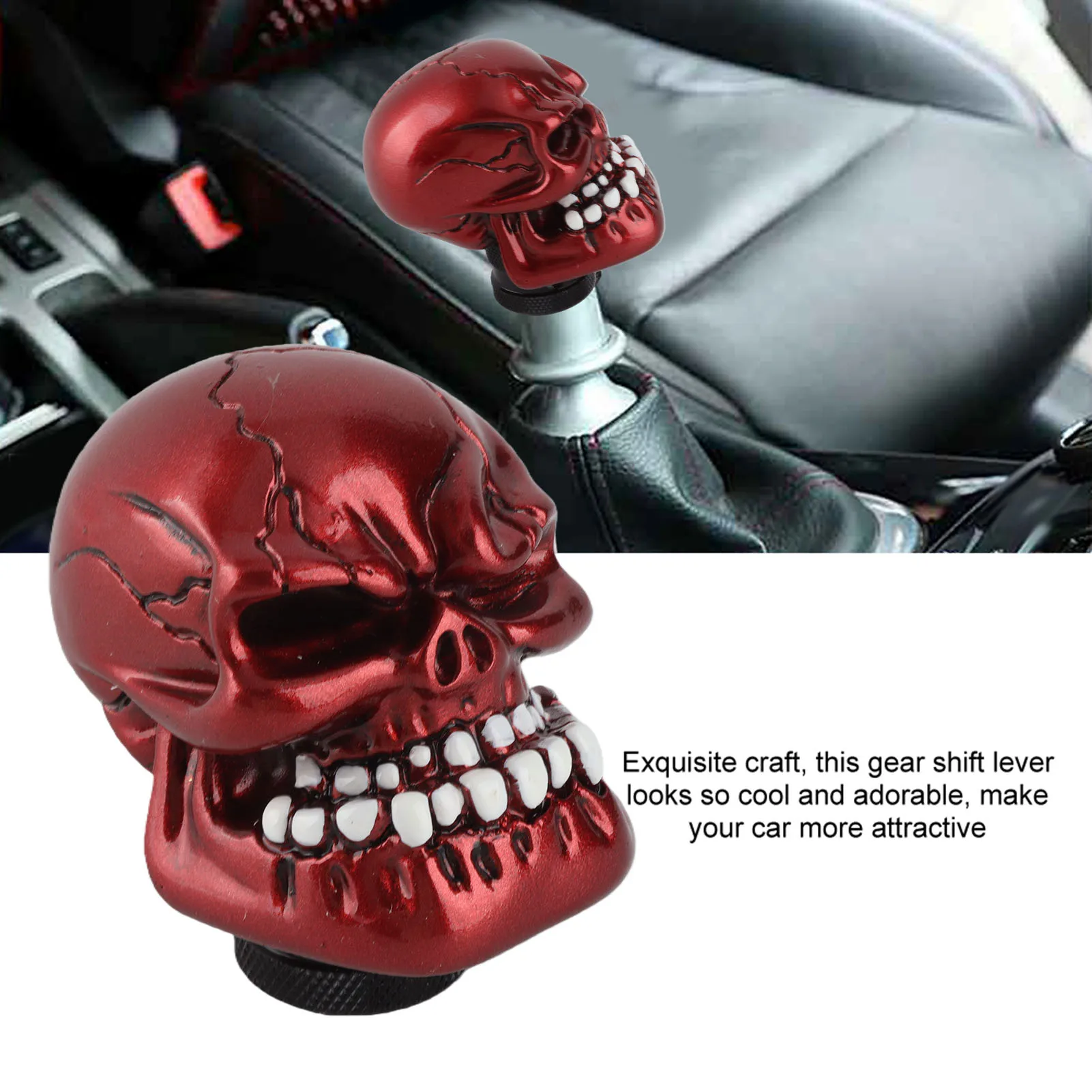 Gear Shift Knob Lever Skeleton Skull Head Car Modified Gear Shift Knob Stick Lever Shifter  Gear Shift Knob Stick Lever