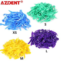 Azdent 100 Stks/doos Dental Wiggen Tand Kloof Wedge Met Gaten Maat Grote Medium Extra Kleine Kleine Tandheelkunde Wegwerp