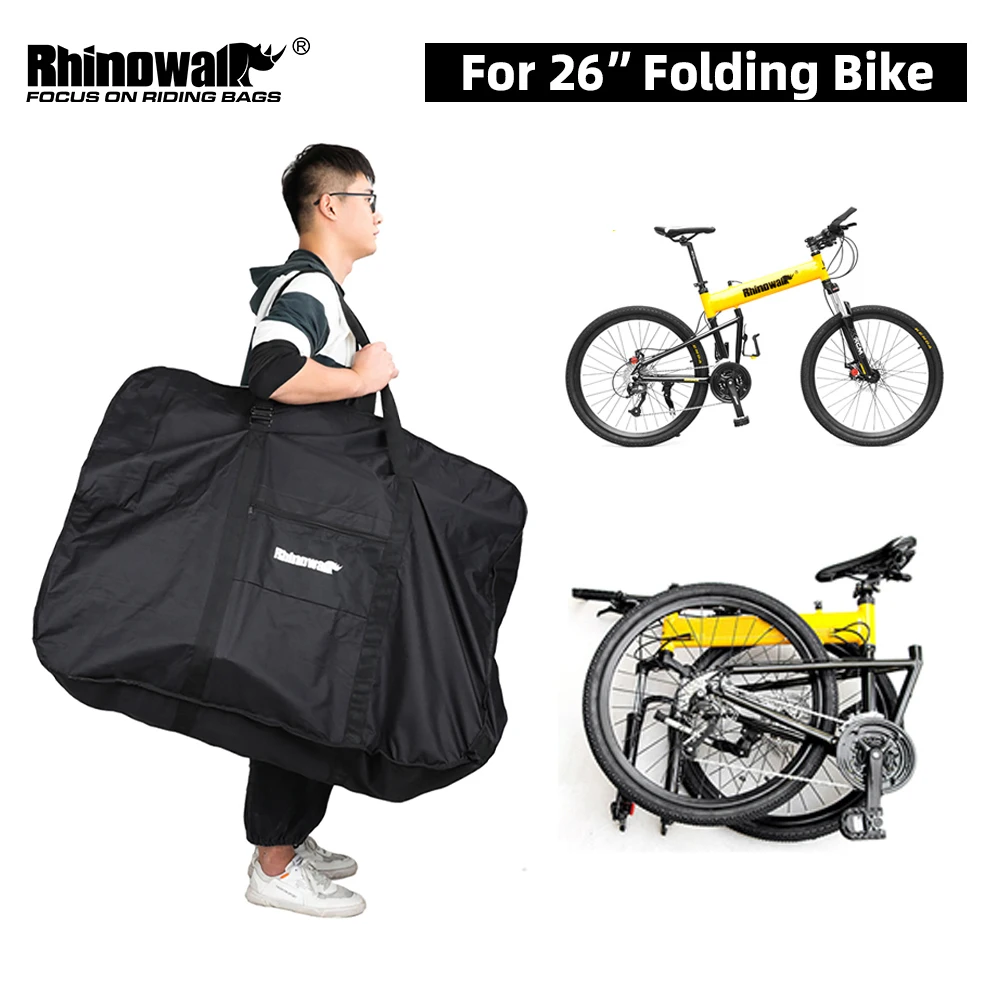 Rhinowalk 26 Inch Folding Bicycle Carrying Bag Portable Cycling Travel Bike Storage Transport Case Bicycle Protective Cover