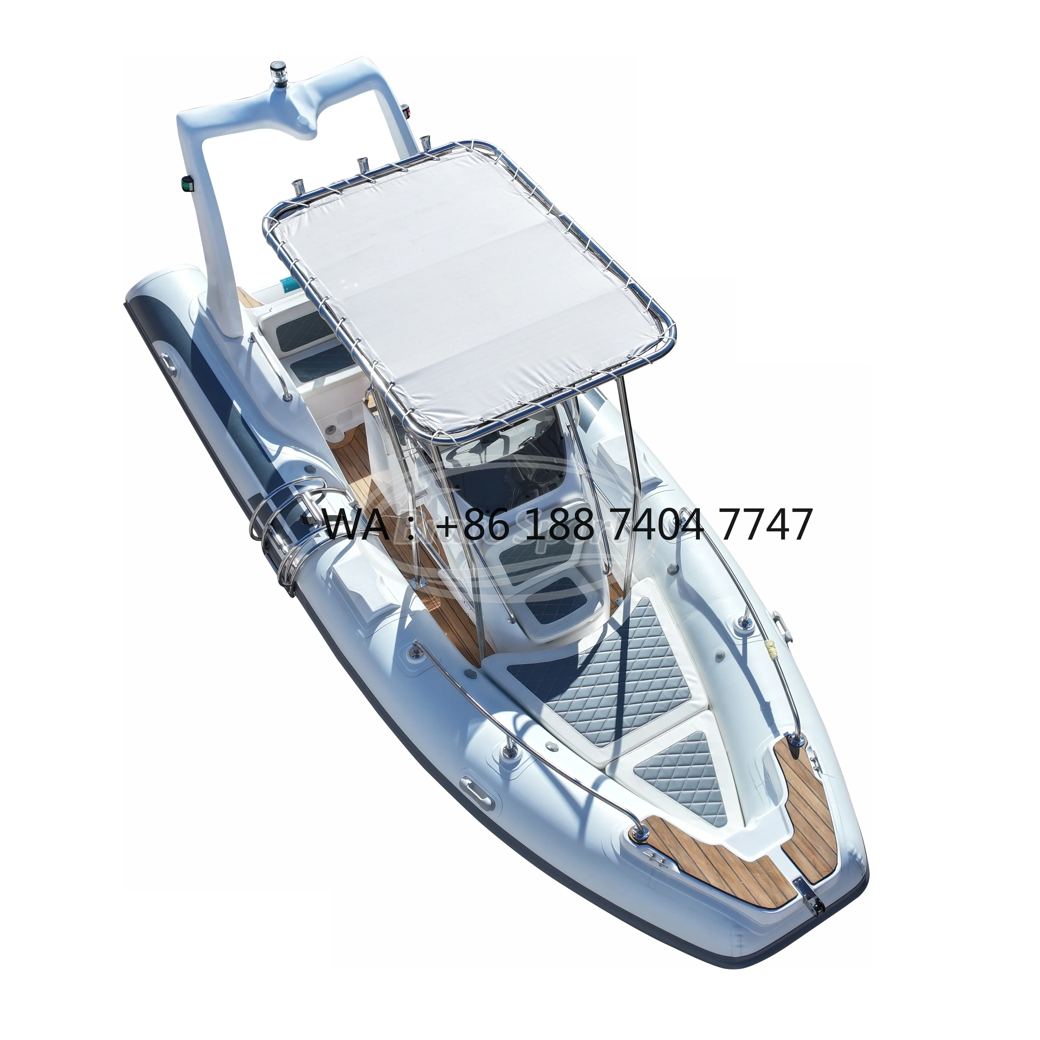 Best Selling 580cm T-TOP Luxury Fiberglass Hull Double Deep V Inflatable Rib Boat with CE Certificate