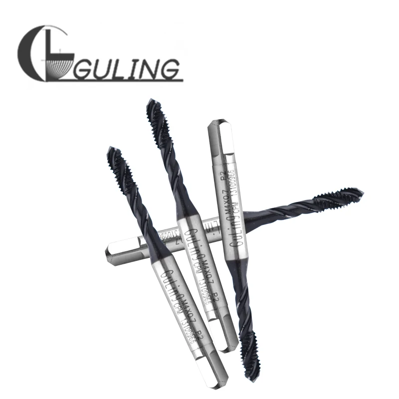 Guling HSS-PM com js que reveste a torneira canelada espiral m3 m4 m5 6 m8 m10 m12 rosca da máquina torneira para aço inoxidável