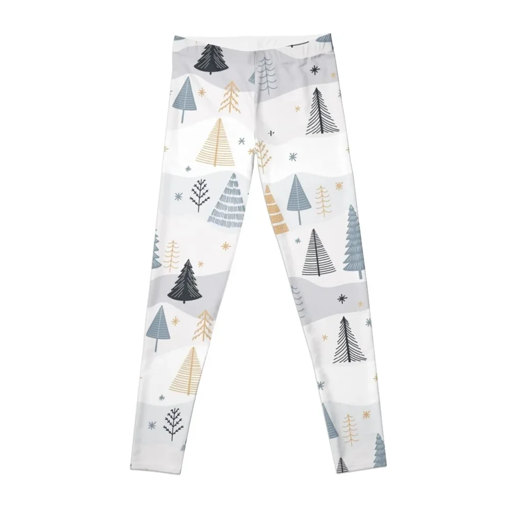 Lovely Pastel Winter Trees Leggings Women's push up sports woman gym Womens Leggings