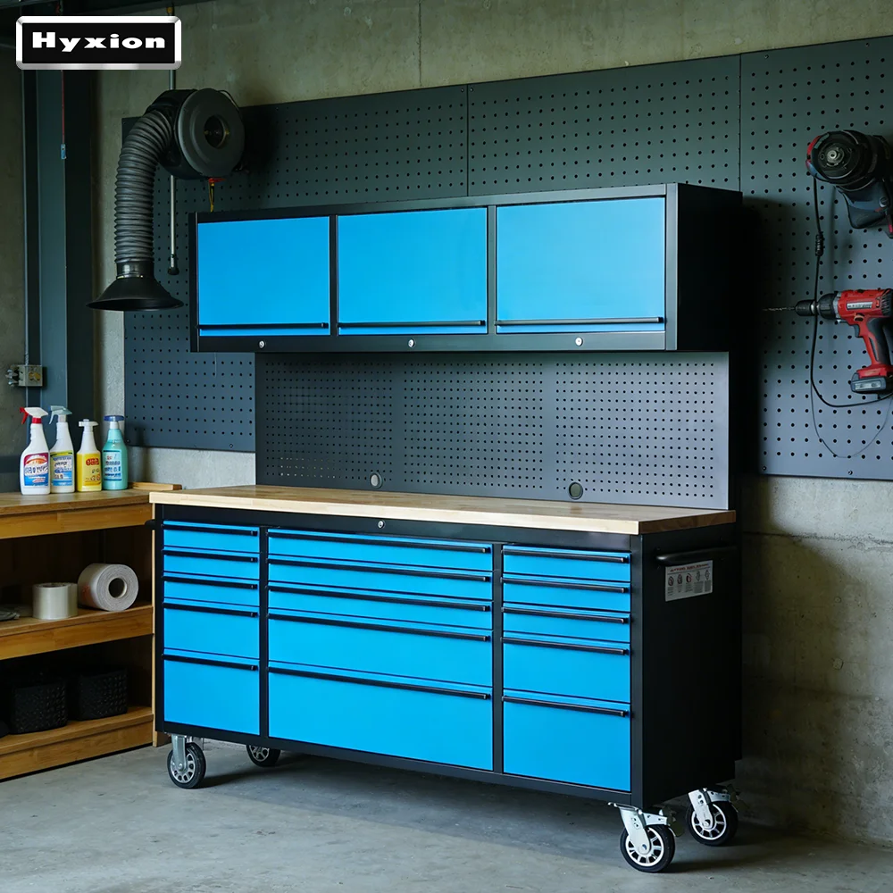 Hot Selling 72inch Multi Functional 430 Stainless Steel Heavy Duty Tools Cabinet Waterproof Storage Workbench For Automotive