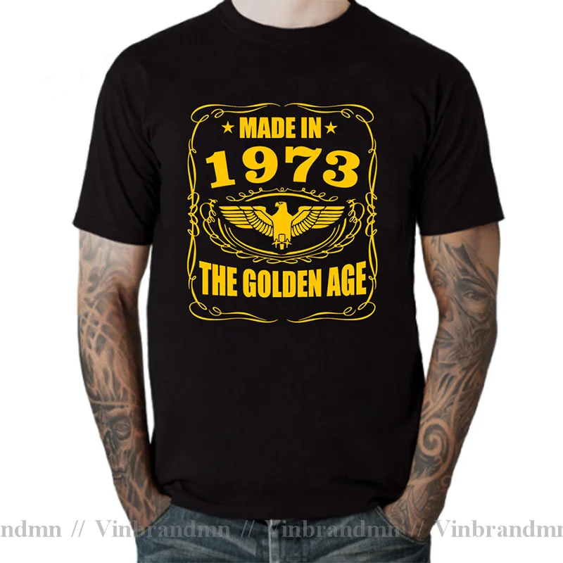 The Golden Age Made in 1973 T-Shirt Legends Born In 1973 T Shirt Men Vintage Summer Style Tee Shirt Best Birthday Gift Clothing