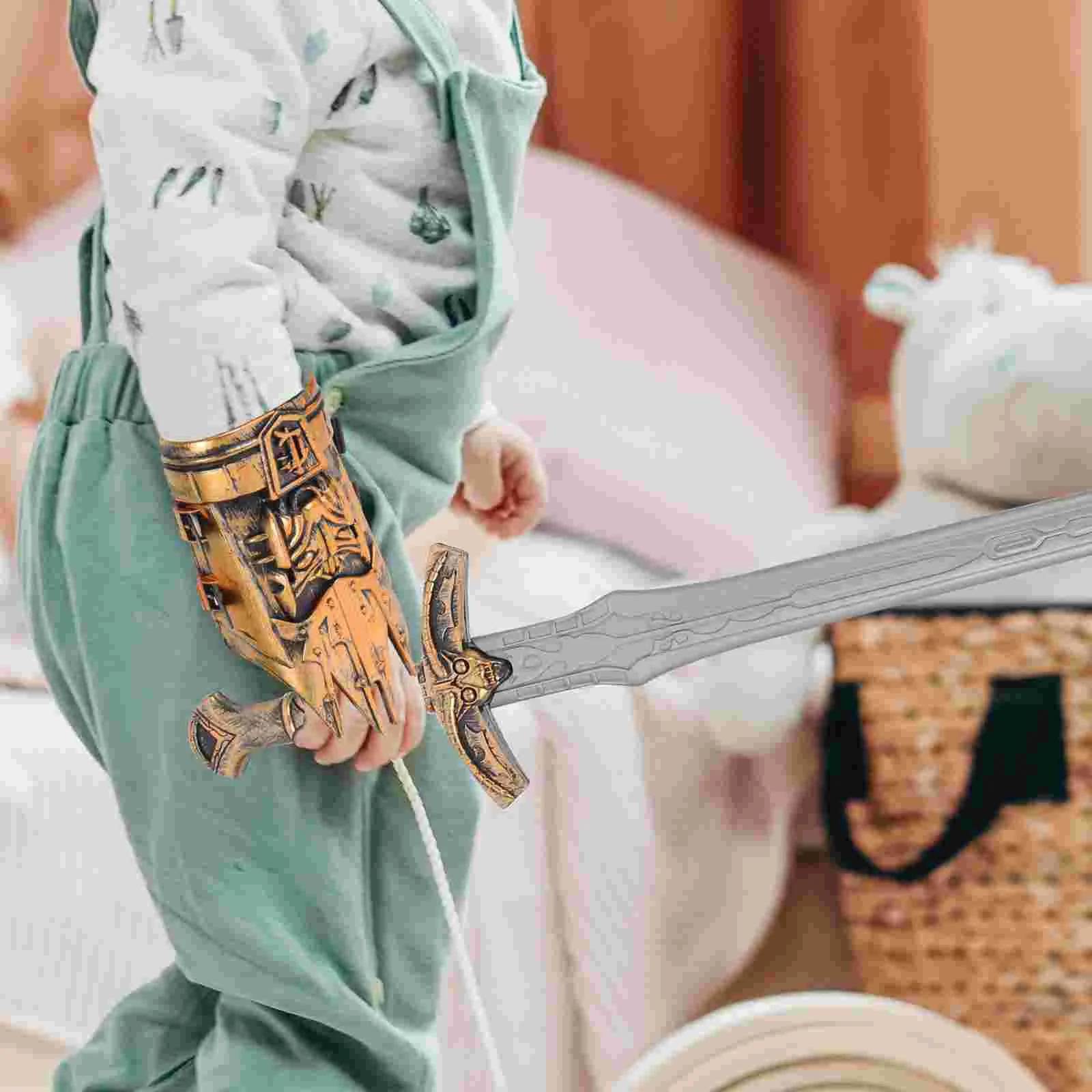 Kids Toys Boys Clothing Child Shield Knight Cosplay Party Decor Sword Plastic Costume for