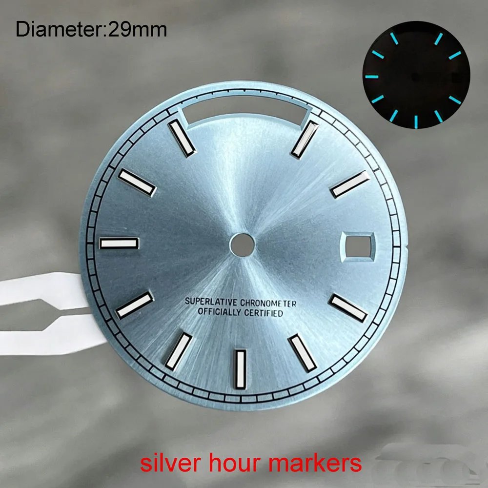 29mm S Logo Miyota 8285 Dial Rose Gold Chocolate Olive Green Roman Dial for Miyota 8285 Movement m228238-0004 Day _ Date s Dial