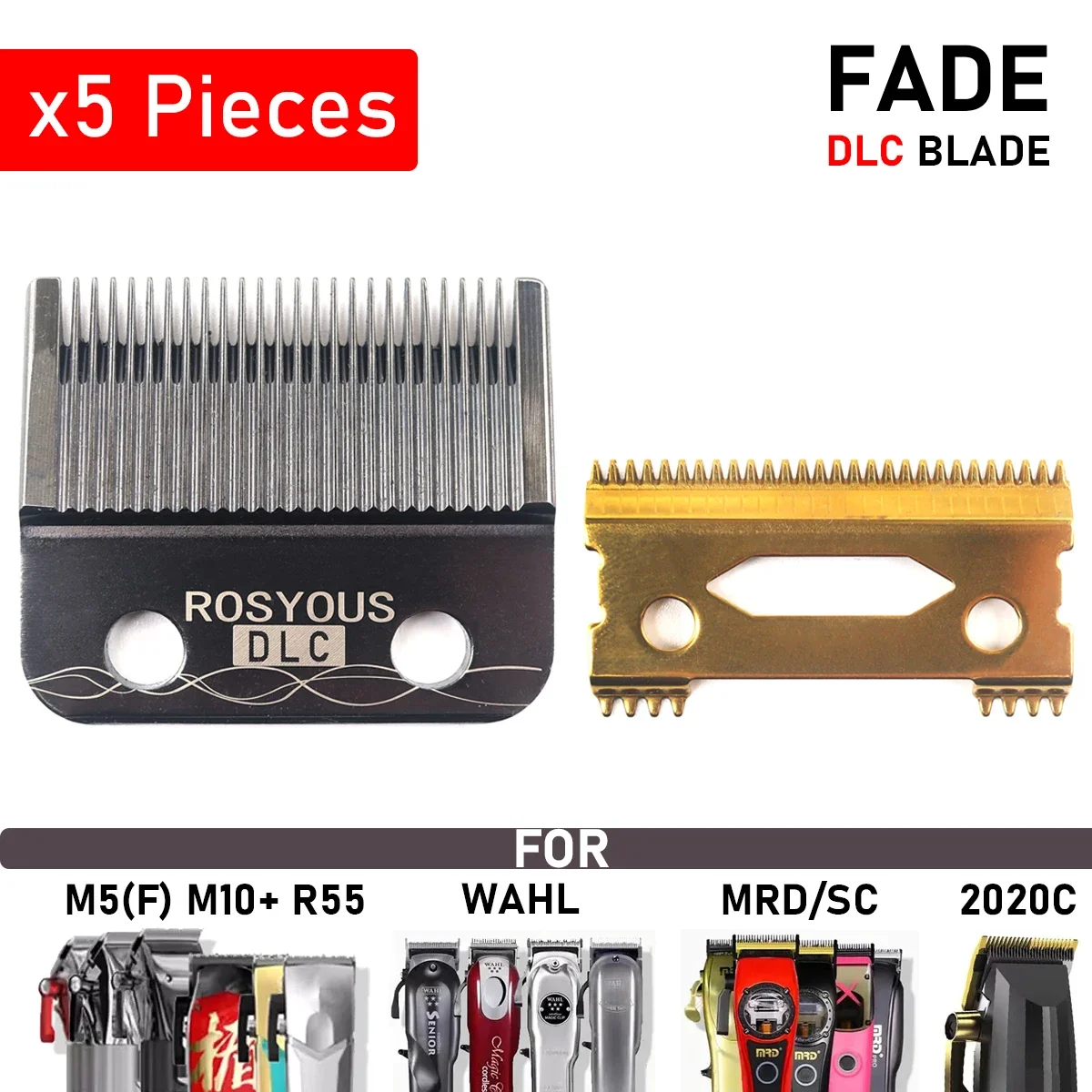 شفرة DLC لـ Madeshow/WAHL/MRD/Gamma/SC/JRL ملحقات مقص الشعر الاحترافية استبدال أداة تشذيب الشفرة الرقيقة للغاية