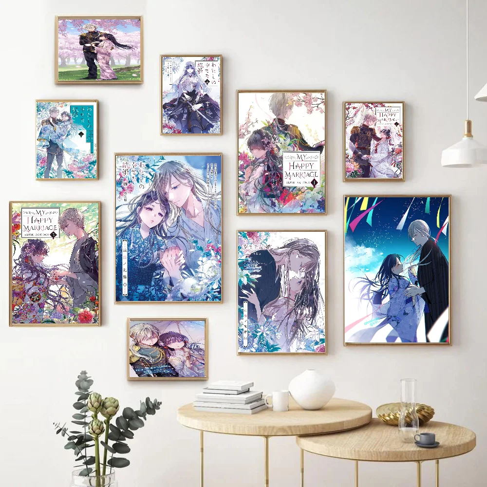 

Anime My Happy Marriage Classic Vintage Posters Whitepaper Prints Posters Artwork Kawaii Room Decor
