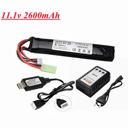 Akumulator Lipo 2600mAh 11.1V 3s do Mini Airsoft BB Air Pistol Electric Toys Guns Parts Ulepszony akumulator 2200mah 11.1v