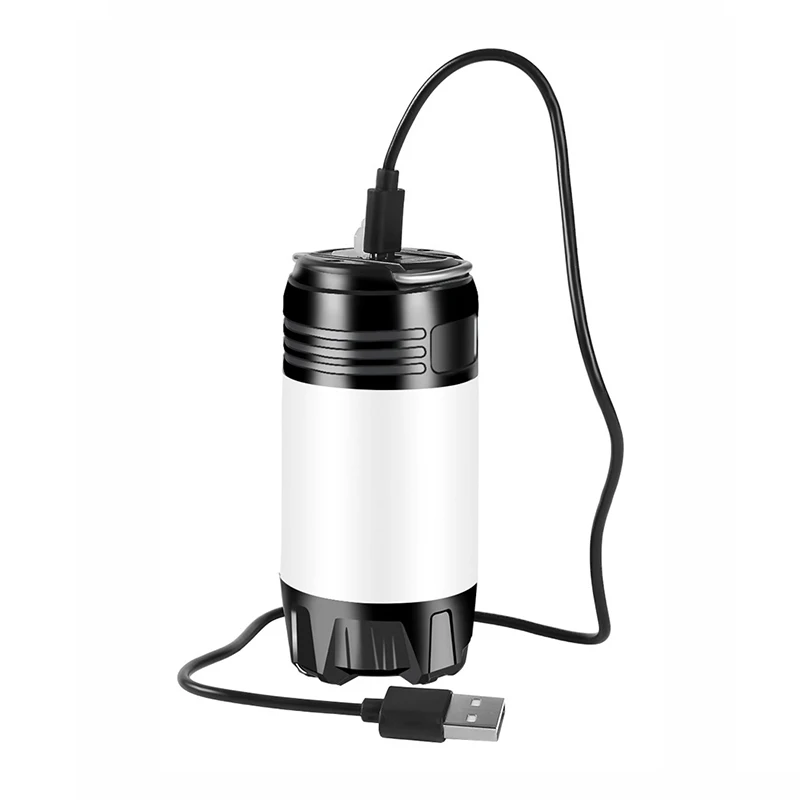 C2 Outdoor Working Light LED Flashlight Torch Built-in Charging Battery Portable Lantern Waterproof Emergency Light Hook Lamp