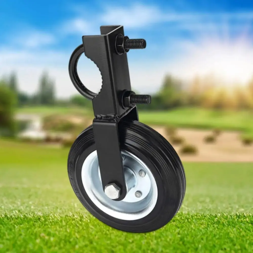 support-wheel-heavy-duty-farm-gate-caster-rubber-wheel-black-outdoor-door-frame-metal-tube-metal-fence-gate-wheel-wooden-gate