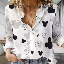 Disney Mickey Mouse Women's Blouses Shirt