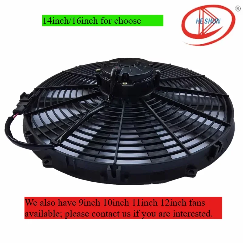 IP68 240W 1530CFM@16inch /220W 1300CFM@14inch Replacement SPAL 12V 24V Bus/Truck/Engineering vehicle etc. Radiator Cooling Fan