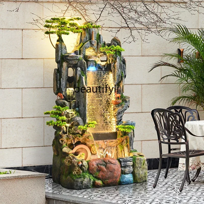 

A57 New Chinese floor-to-ceiling ornaments Office water curtain wall fountain view decoration housewarming gift