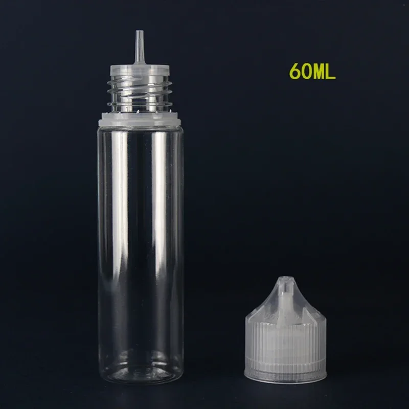 10PCS 30ml-120ml PET Clear Dropper Bottles Vape Juice E Liquid Transparent Empty Oil Containers with CRC Cap Laboratory Supplies