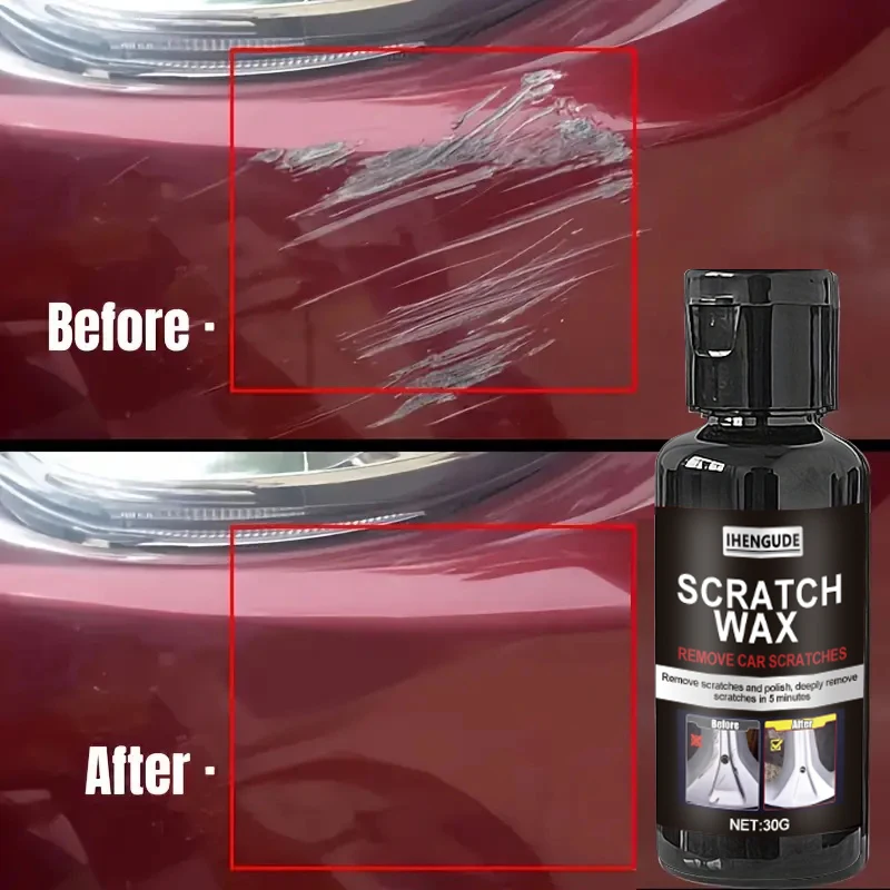 1 шт., 30 г паста для ремонта автомобильных царапин, воск для полировки автомобиля, средство для очистки и ремонта царапин, защитный воск, защищает блеск, уход за автомобильной краской с губкой
