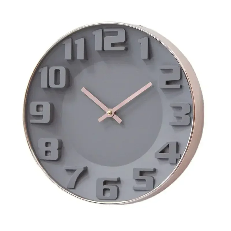 

Rose Gold 3D Wall Clock Kitchen Clocks Large Living Room Silent Bedroom Mechanism Watch Home Decor Relogio De Parede Gift