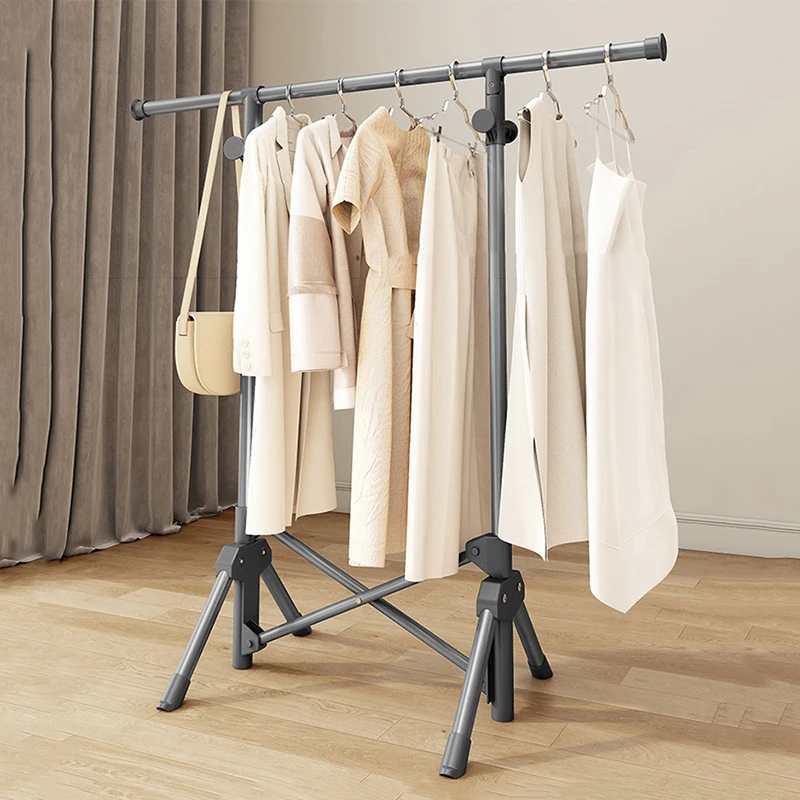 Folding Drying Racks Simple Balcony Floor Clothes Hanger Modern Portable Laundry Drying Rack Multifunction Storage Bracket