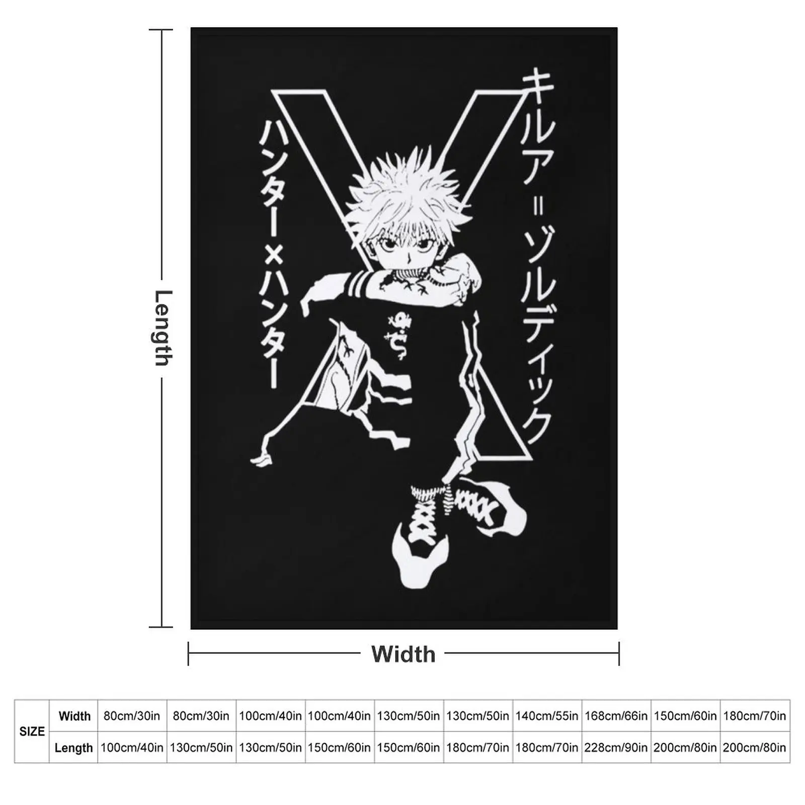 Kill-ua Zo-ldyck Hunter-xhunter Throw Blanket couch cozy soft plush fuzzy picnic outdoor blanket