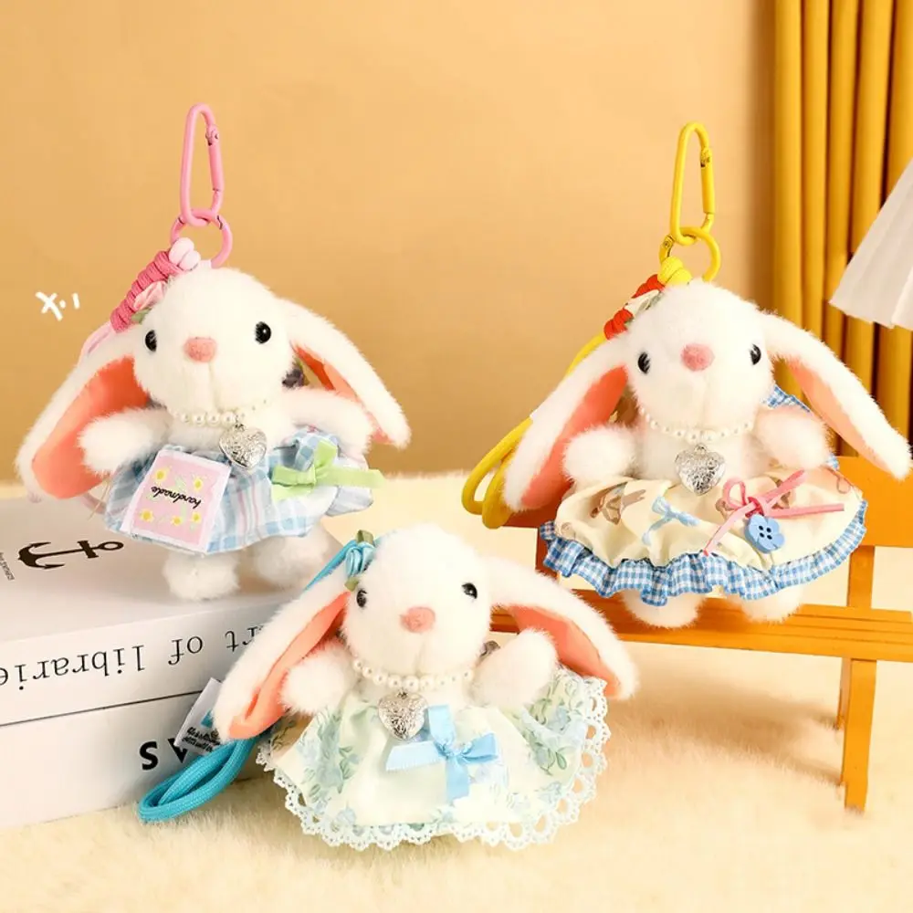 

Cartoon Cute Bunny Rabbit Keychain Soft Stuffed Animal Rabbit Plush Pendant Ins Fluffy Exquisite Bunny Doll Children Toys
