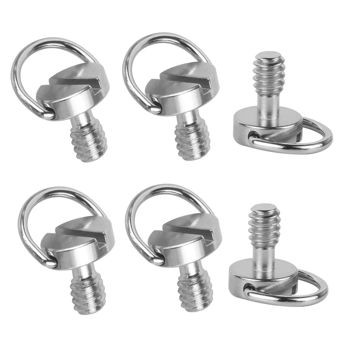 6PCS 1/4 "Stativ Schrauben D-Ring Edelstahl Schnellwechselplatte Adapter für DSLR Kamera Einbeinstativ Licht foto Studio Teile – Detail 12