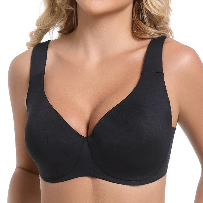 

Womens Smooth Seamless Minimizer Bras Full Coverage Underwire Non Padded Push Up Bra Female Lingerie 34 36 38 40 42 B C D DD E F