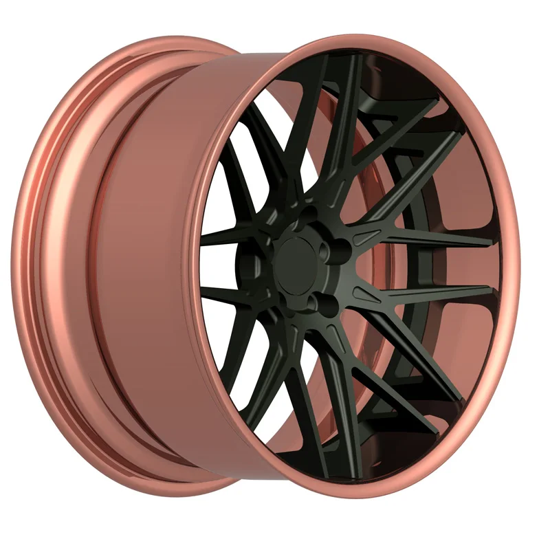 Borui Factory Direct Sales Forged 2 Piece 17-28 Inch Passenger Car Wheels 5x112 5x120 Aluminium Alloy Rims