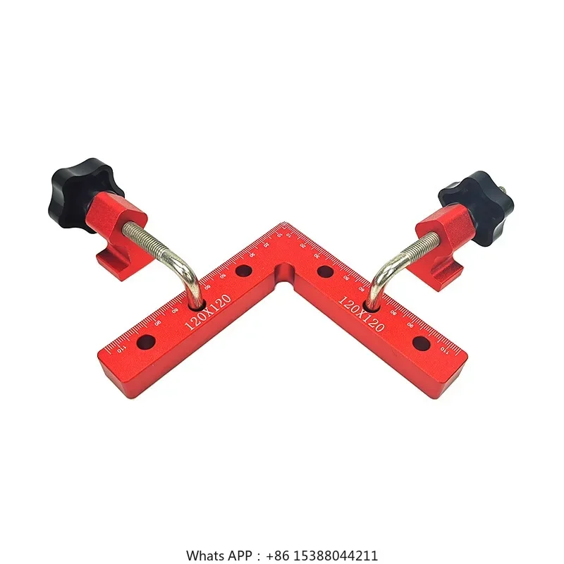 

Woodworking 90 Degree Ruler Tools Aluminum Alloy Woodworking Tool Locator Right Angle Fixing Clamp
