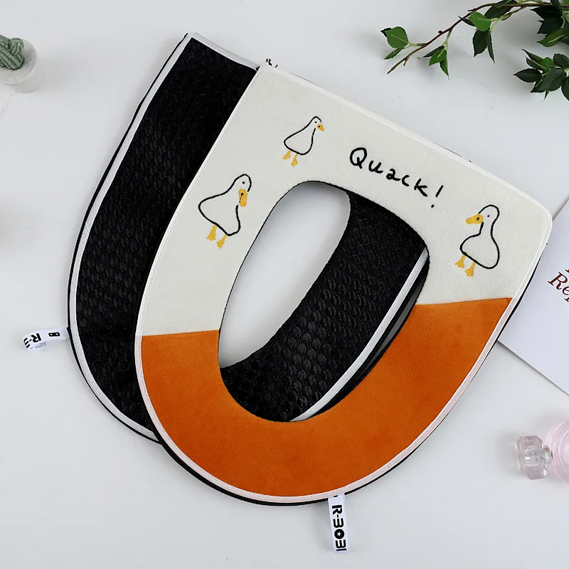 Toilet mat Four Seasons universal WC cushion zipper winter soft toilet seat pad cape back waterproof home potty seats cover warm