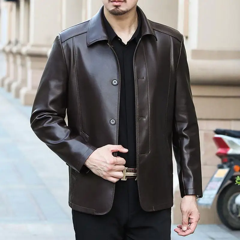 Brown single (button closure)