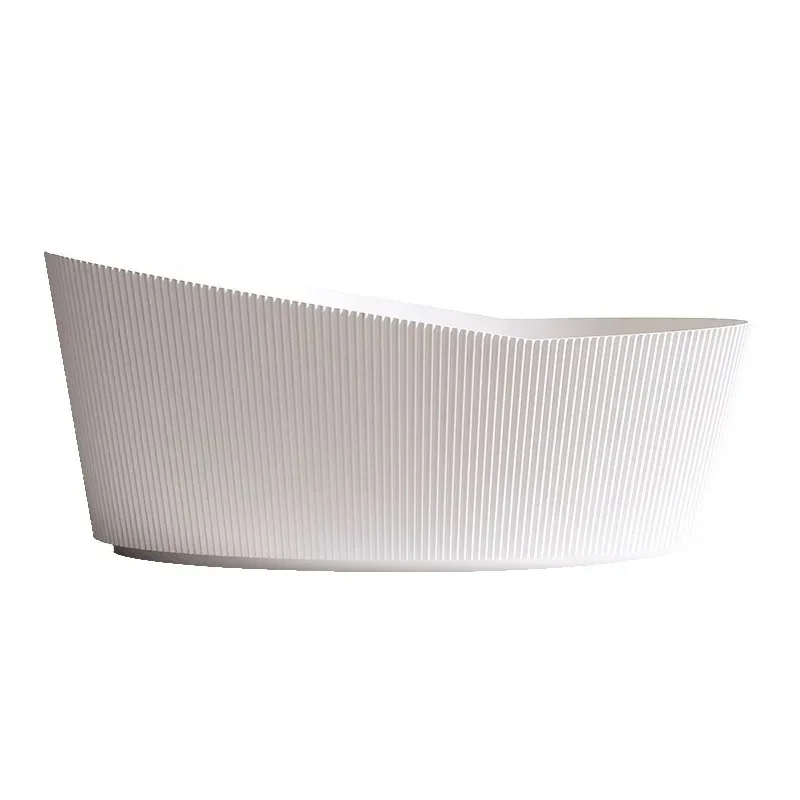

Special-shaped vertical strip wavy acrylic bathtub Home creative hotel bathtub
