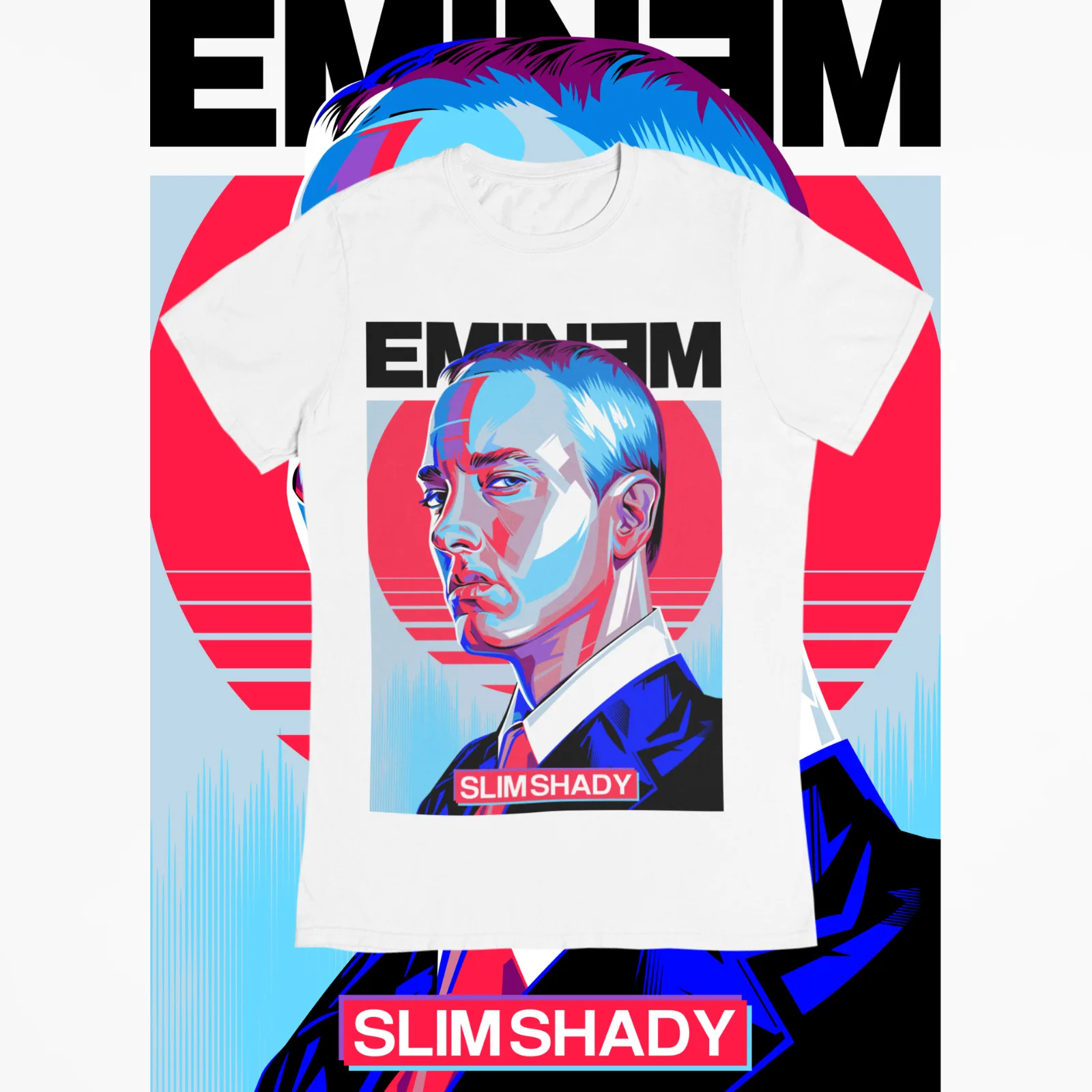 

EMINEM SLIM SHADY Tee Music Gift Tshirt Cotton Men Women shirt All Sizes