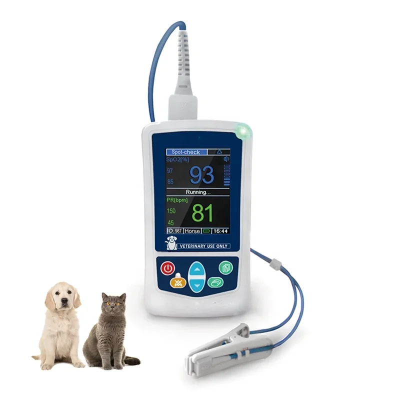 

Hand Held Cat Dog Vet Pulse Oximeter Portable Digital Handheld Pulse Veterinary Oximeter
